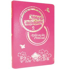 Biblia da Adolescente Aplicacao Pessoal luxo Rosa