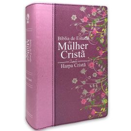 BIblia de Estudo da Mulher Crista Rosa Harpa Crista Media