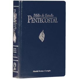 Biblia de Estudo Pentecostal Azul - Luxo - Media