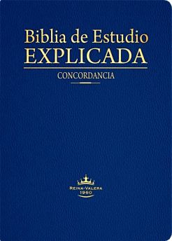 Biblia de estudio Explicada (Piel especial Azul)